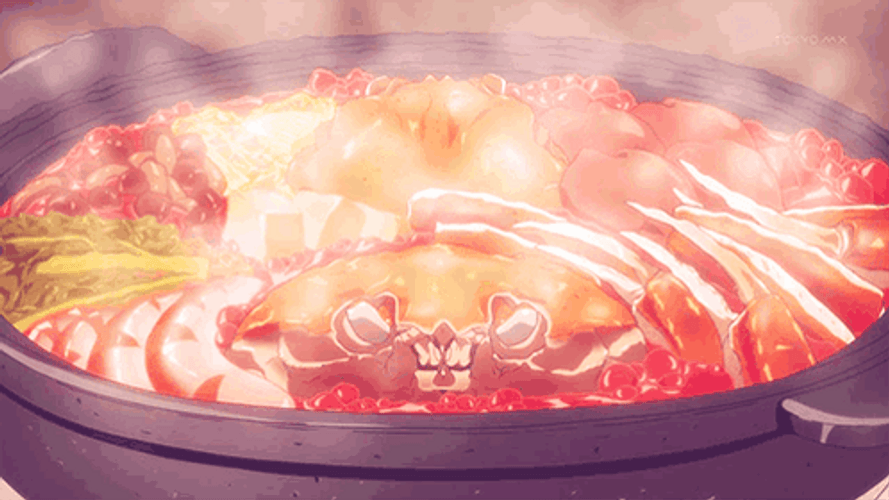 Anime Cooking Boiling Red Ramen GIF