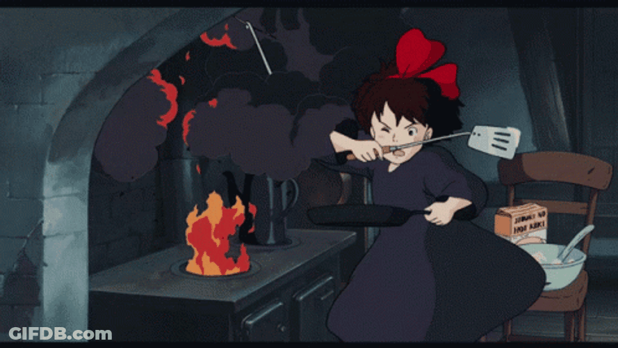 Anime Cooking Cute Kiki In Red Headband GIF