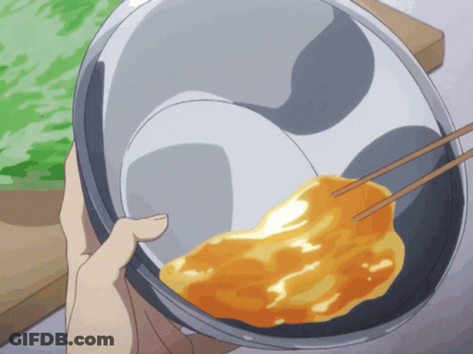 Anime Cooking Egg Whisking GIF