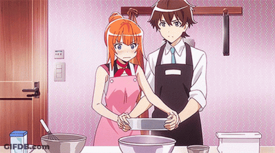 Anime Cooking Michiru Kinushima Baking GIF