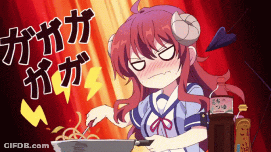 Anime Cooking Yuko Yoshida Demon Girl GIF
