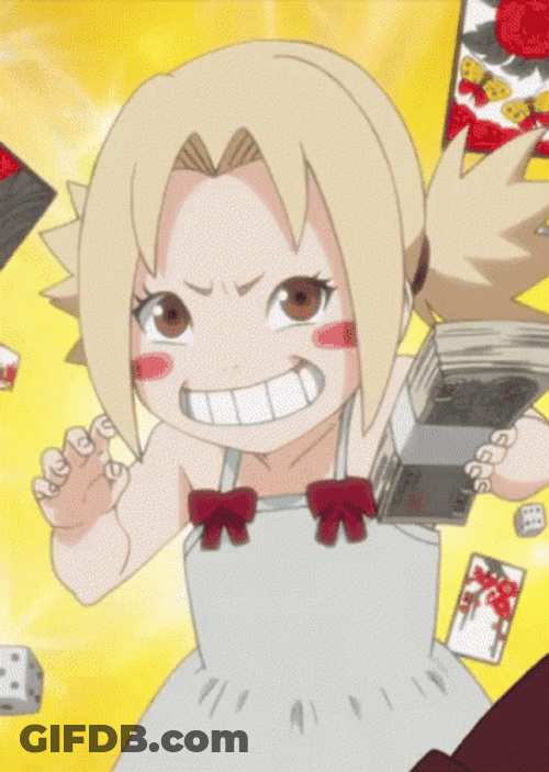 Anime Counting Money Tsunade Naruto GIF