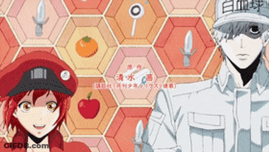 Anime Couple Cells At Work GIF