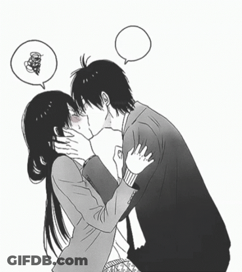 Anime Couple Cute Kiss GIF