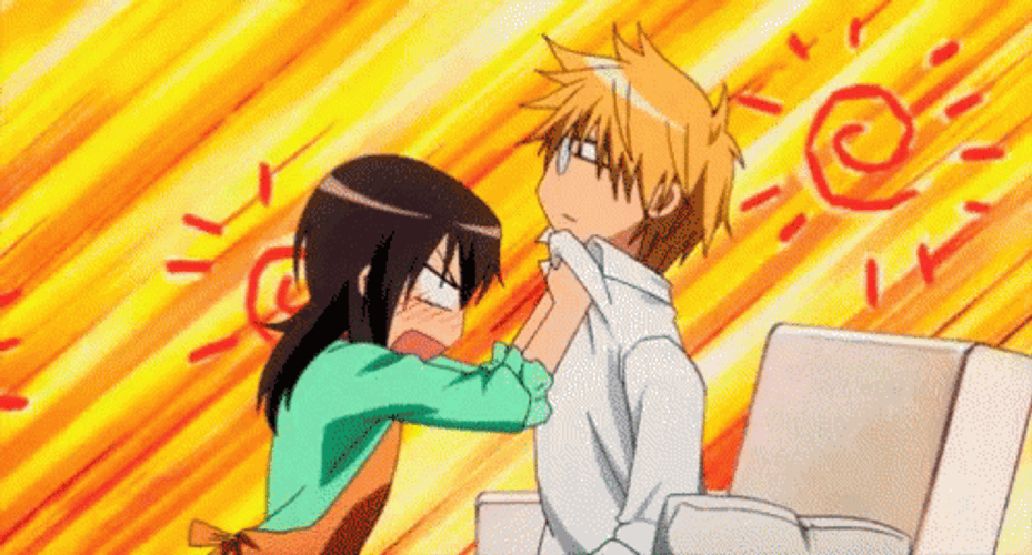 Anime Couple Fight GIF