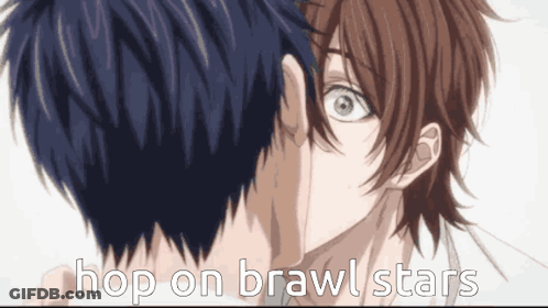 Anime Couple Kissing Hop On Brawl Stars GIF