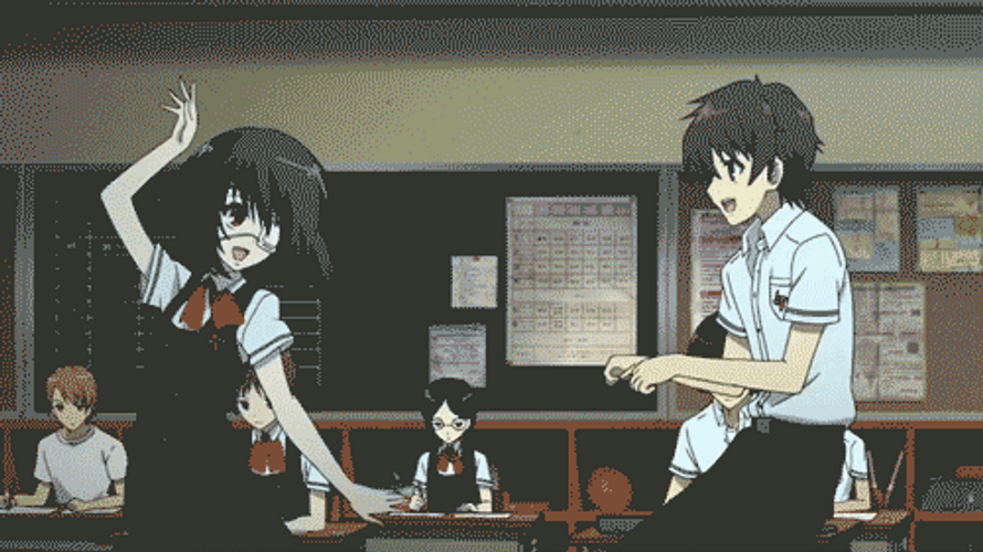 Anime Couple Mei Misaki Kouichi Sakakibara GIF