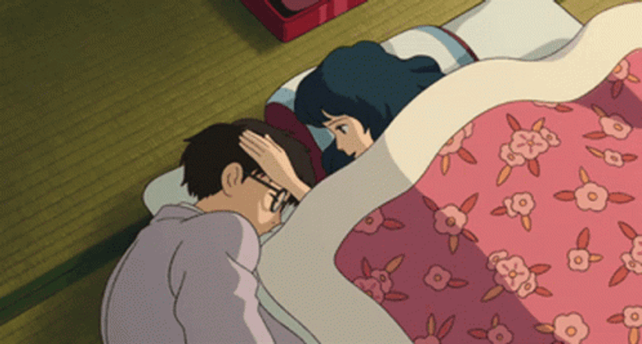 Anime Couple Sleeping GIF