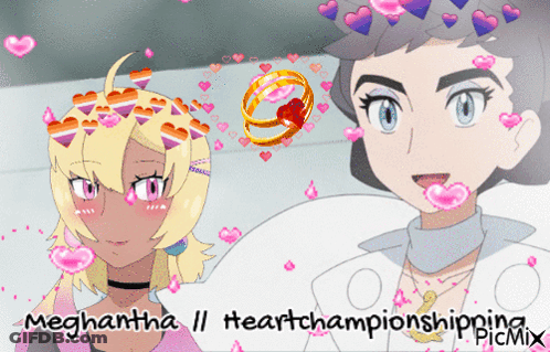 Anime Couple With Hearts Meghantha II Heartchampionship Picmix GIF