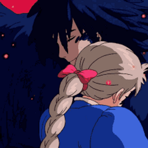 Anime Couple Wizard Howl Sophie Hatter GIF