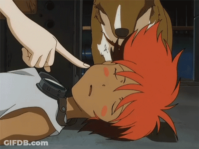 Anime Cowboy Bebop Edward Wakey Poke GIF