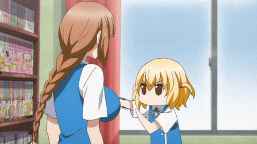 Anime D-Frag Roka Shibasaki Funny Poke GIF
