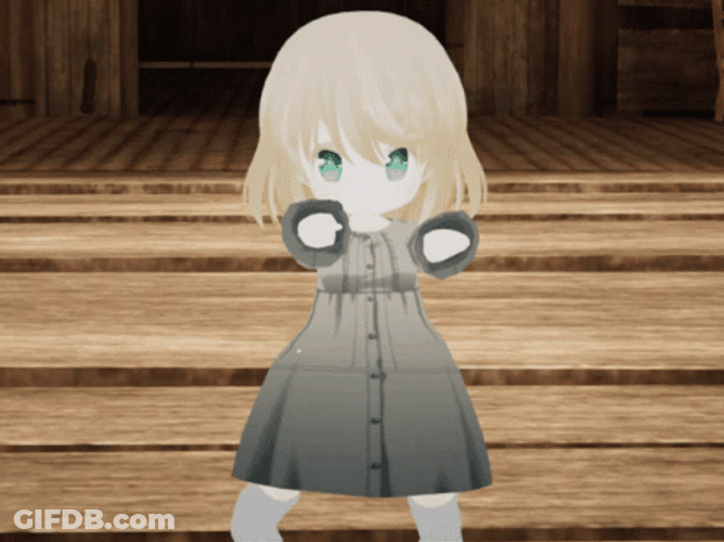 Anime Dance Blonde Avatar GIF