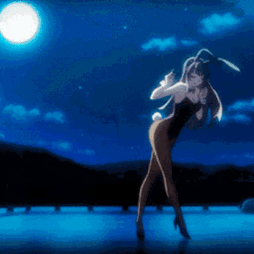 Anime Dance In Bunny Costume GIF