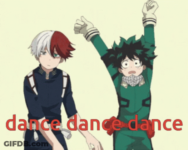 Anime Dance Todoroki & Deku GIF