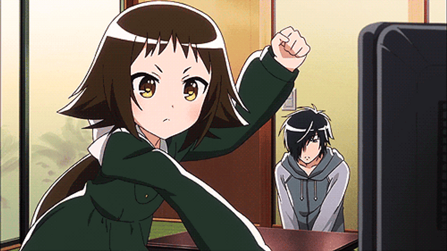 Anime Dancing Mitsumine Mashiro Mikakunin Shinkokei GIF