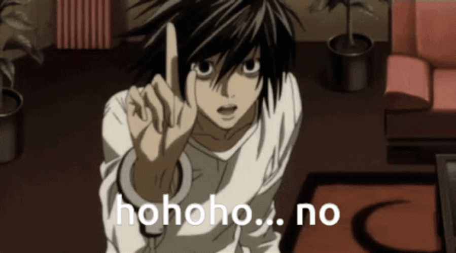 Anime Death Note L No GIF