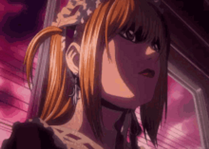 Anime Death Note Misa Amane Fierce Look GIF