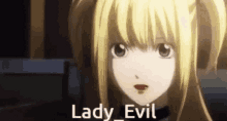 Anime Death Note Misa Amane Lady Evil GIF