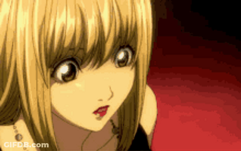 Anime Death Note Misa Amane Looking Closely GIF