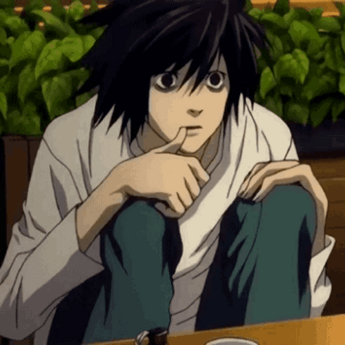 Anime Death Note Thinking Detective L GIF