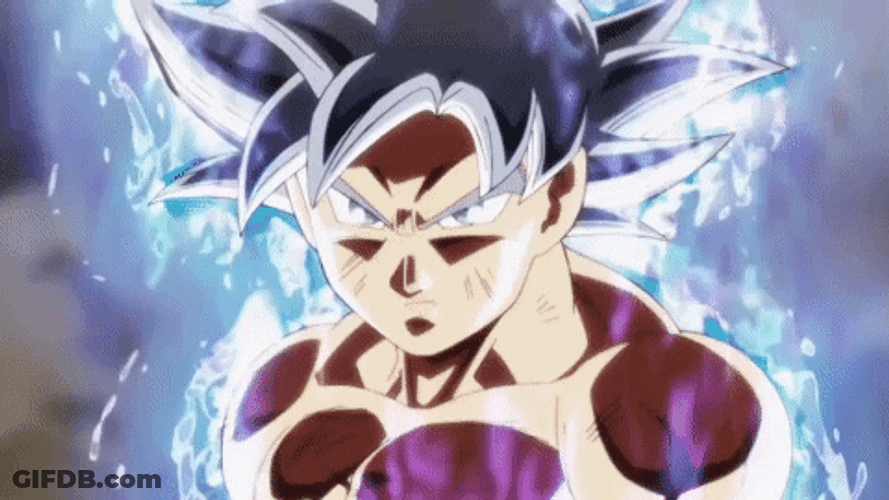 Anime Dragon Ball Goku Ultra Instinct Activated GIF