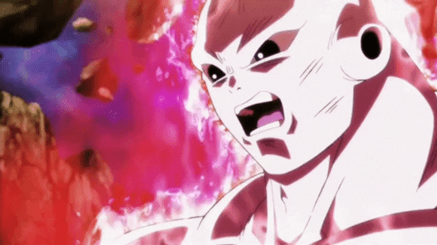 Anime Dragon Ball Jiren Glowing Red Aura GIF
