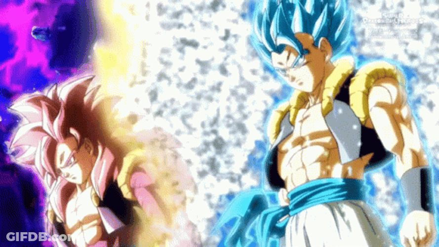 Anime Dragon Ball Ssb Gogeta GIF