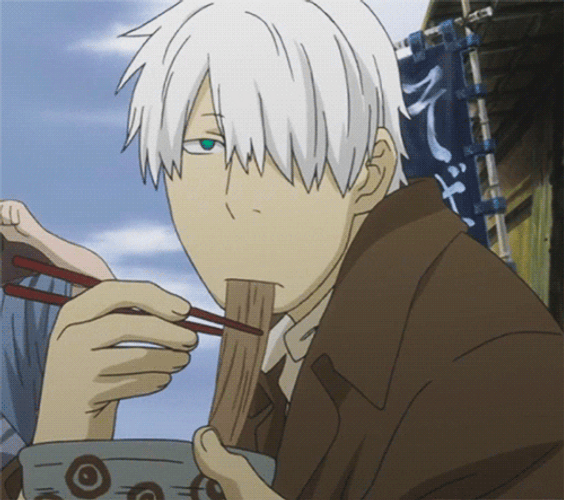 Anime Eating Ginko GIF