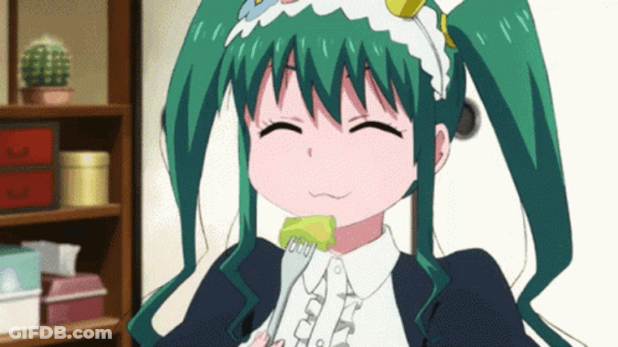 Anime Eating Ginko Kuroi Planet With GIF