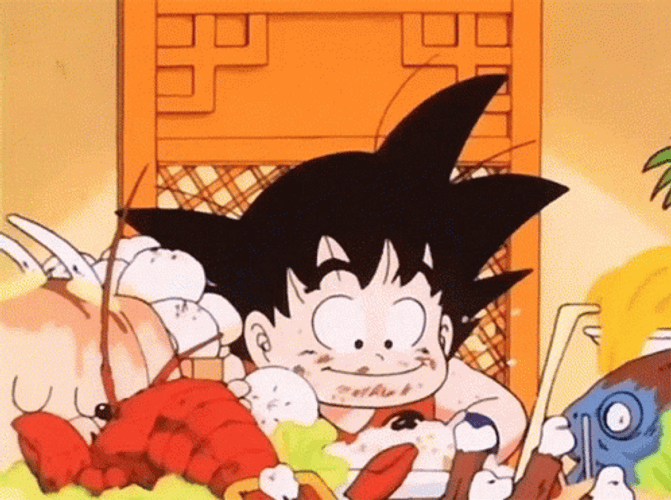 Anime Eating Goku GIF