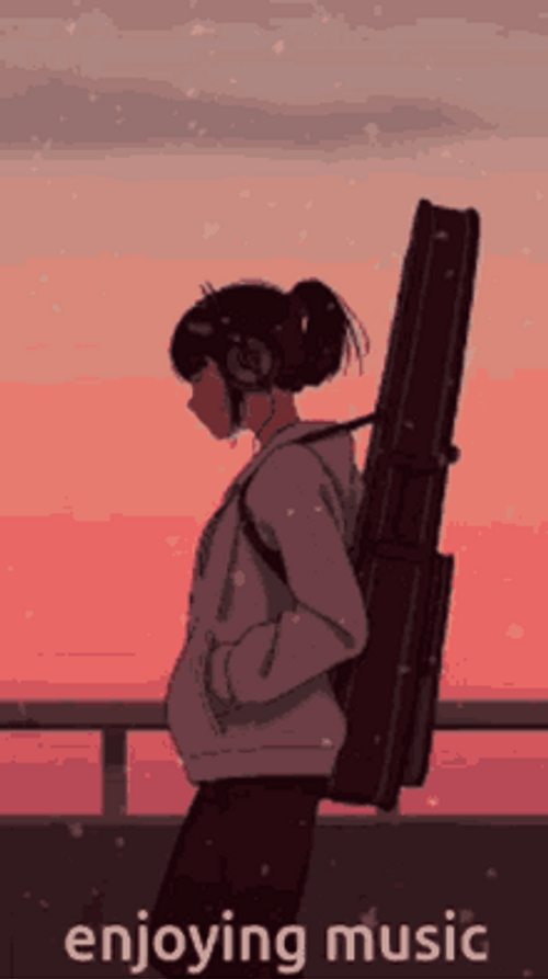 Anime Enjoying Music GIF