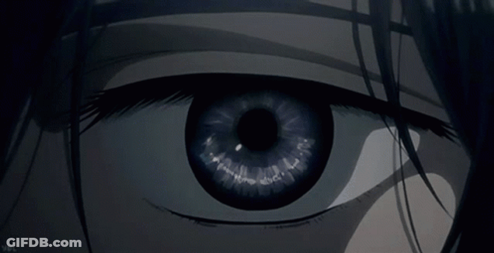 Anime Eyes Blue Butterfly GIF