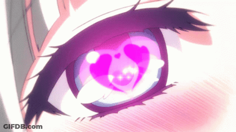 Anime Eyes Heart Image GIF