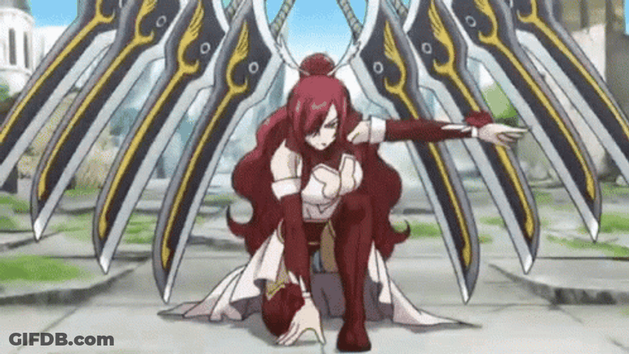 Anime Fairy Tail Erza Scarlet Ataraxia Armor GIF