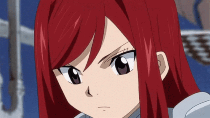 Anime Fairy Tail Erza Scarlet Evil Smile GIF