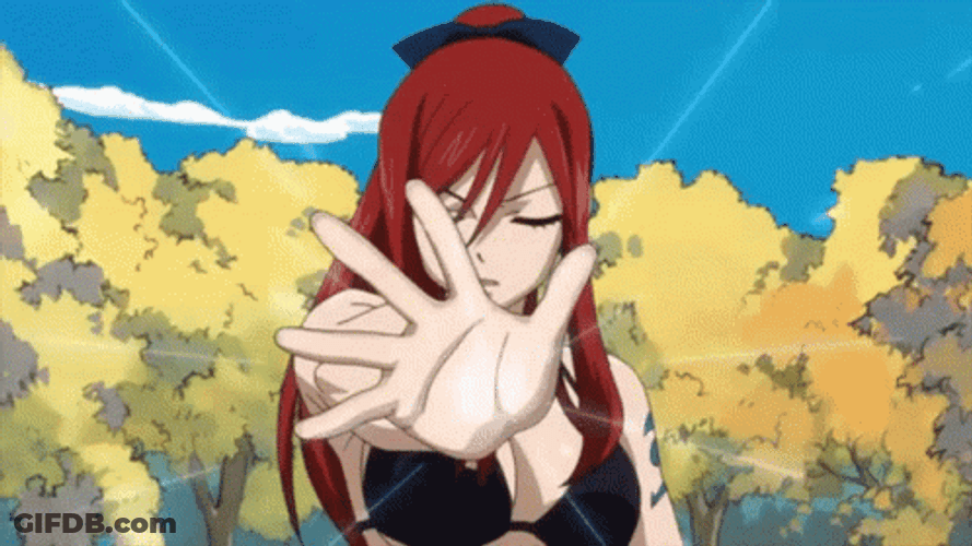 Anime Fairy Tail Erza Scarlet Magic Power GIF