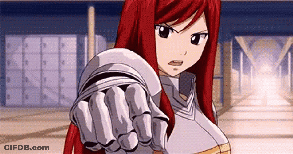 Anime Fairy Tail Erza Scarlet Requip Magic GIF