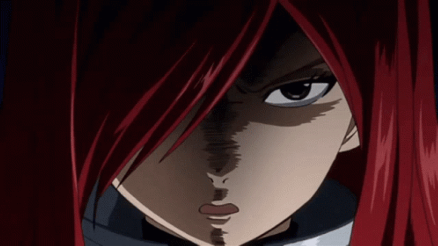 Anime Fairy Tail Erza Scarlet Serious Talk GIF