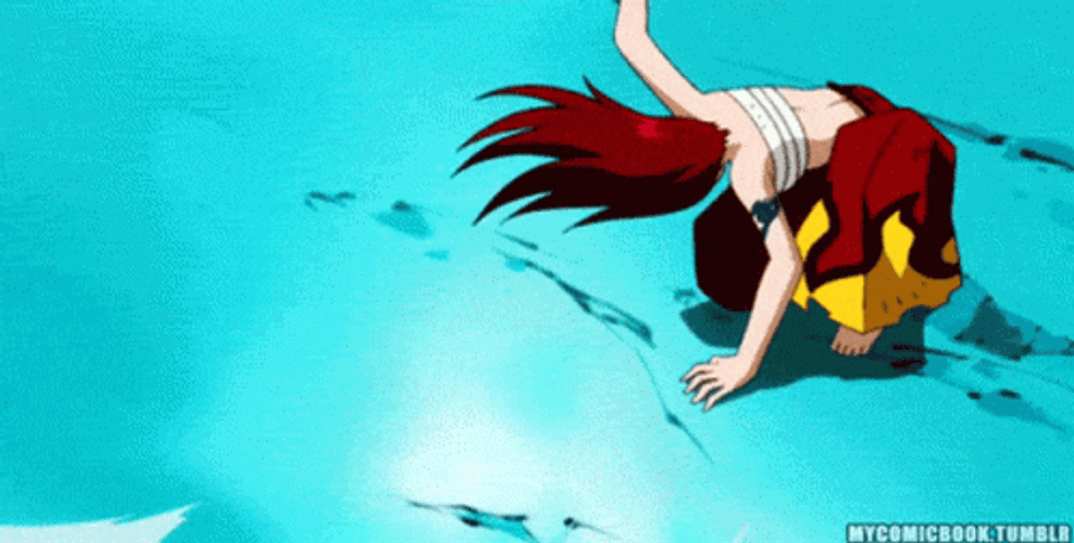 Anime Fairy Tail Erza Scarlet Summons Sword GIF