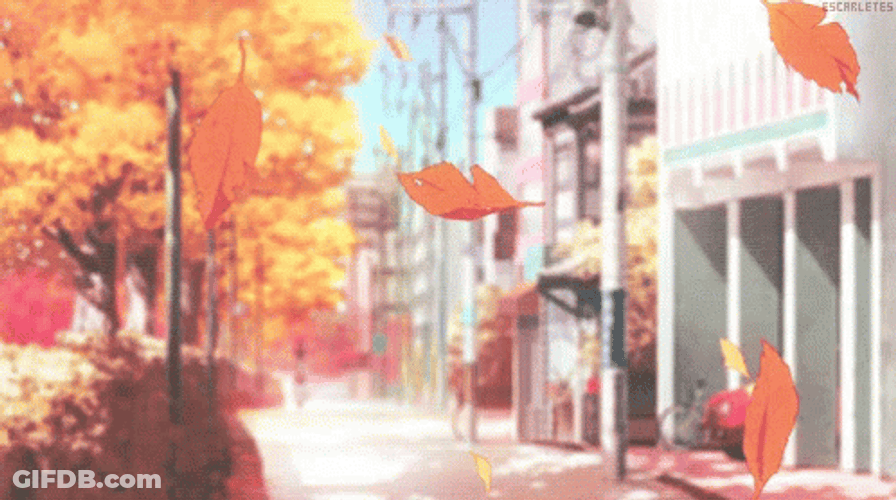 Anime Falling Leaves GIF