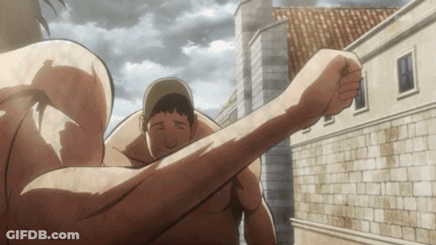 Anime Fight AOT Fist Punch GIF