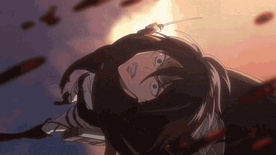 Anime Fight Mikasa Ackerman GIF