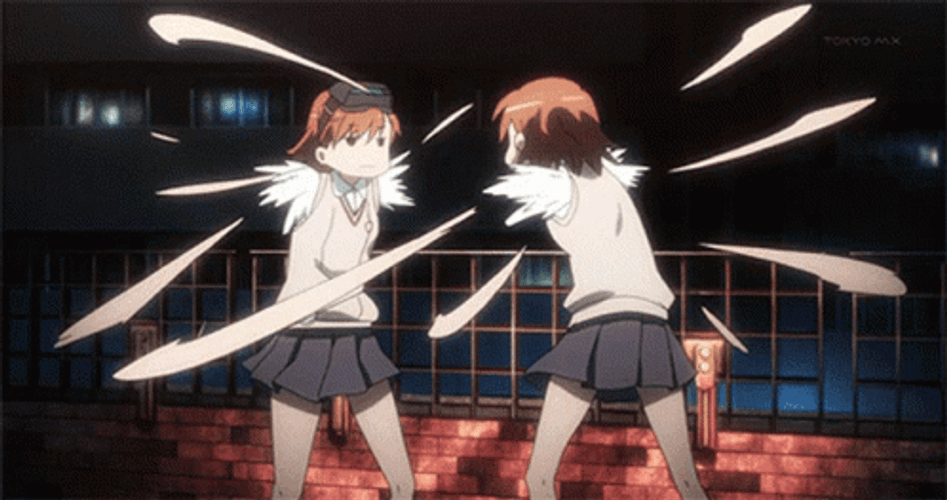 Anime Fight No Railgun GIF