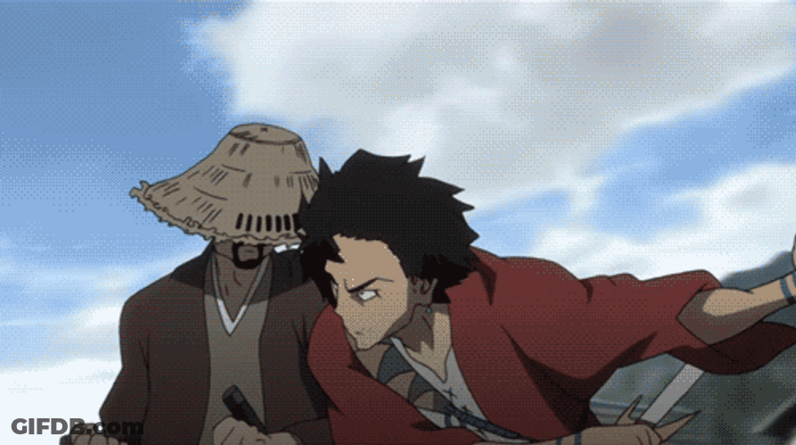 Anime Fight Samurai Champloo GIF