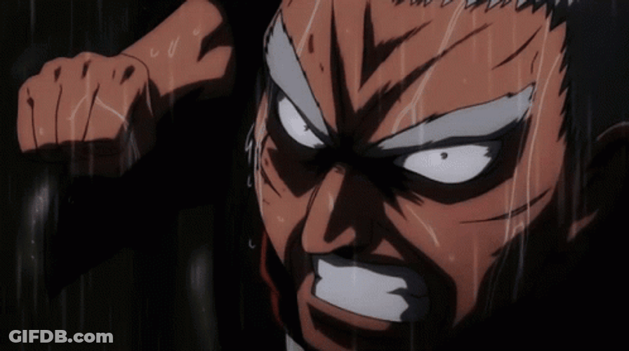 Anime Fighting Doromizu Jirochou Punch GIF
