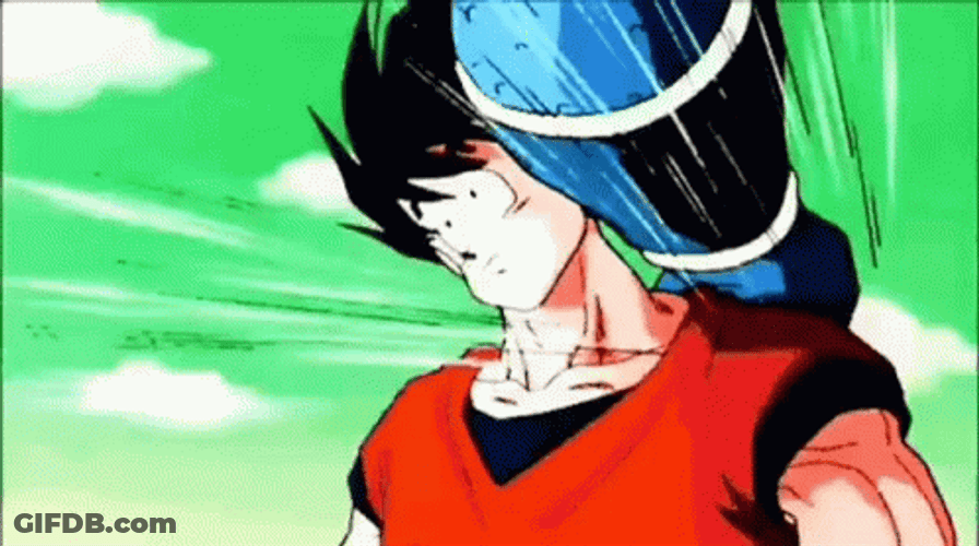Anime Fighting Goku Dodging Punches GIF
