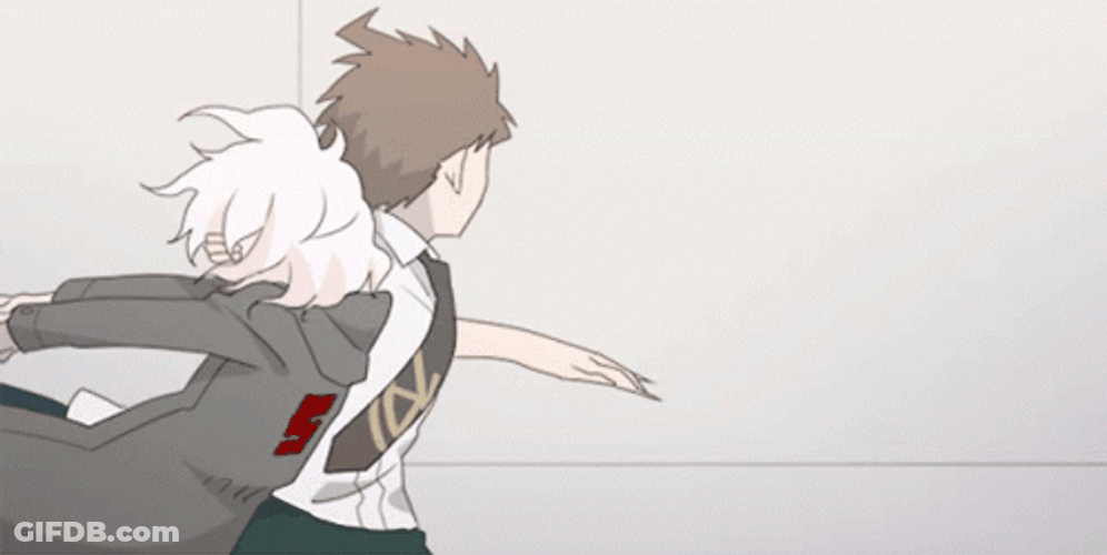 Anime Fighting Nagito Komaeda GIF