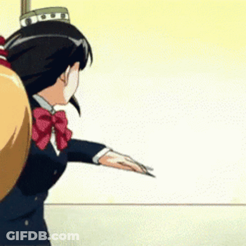 Anime Fighting Neesan Hitting Wall GIF
