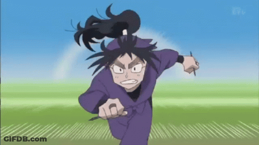 Anime Fighting Nintama Rantaro GIF